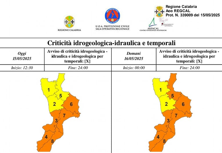 Maltempo. In Calabria elevata allerta da gialla ad arancione: scuole chiuse domani a Catanzaro